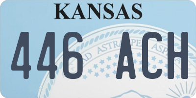 KS license plate 446ACH