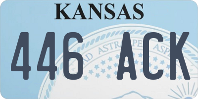 KS license plate 446ACK