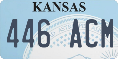 KS license plate 446ACM