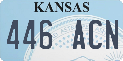 KS license plate 446ACN