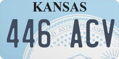 KS license plate 446ACV
