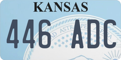 KS license plate 446ADC