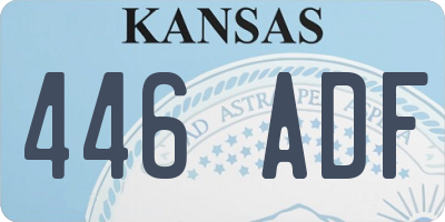 KS license plate 446ADF