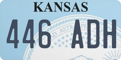 KS license plate 446ADH