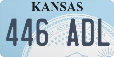 KS license plate 446ADL