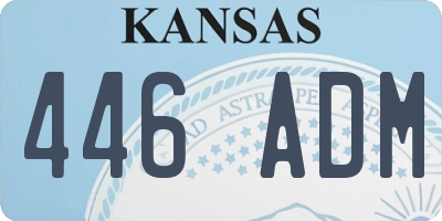 KS license plate 446ADM