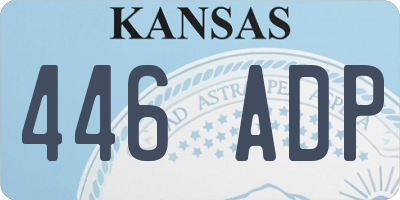 KS license plate 446ADP