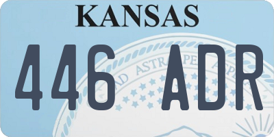 KS license plate 446ADR