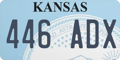 KS license plate 446ADX