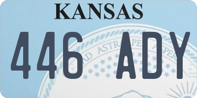 KS license plate 446ADY