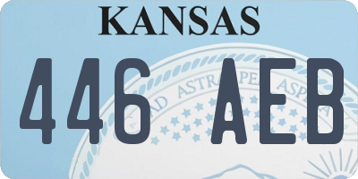KS license plate 446AEB
