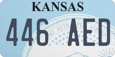 KS license plate 446AED