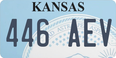 KS license plate 446AEV