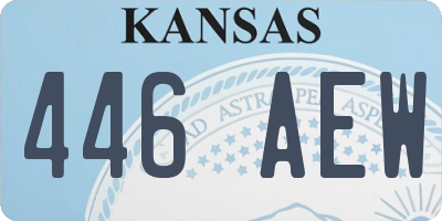 KS license plate 446AEW