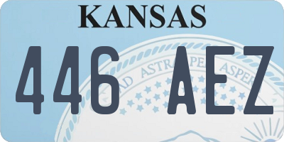 KS license plate 446AEZ
