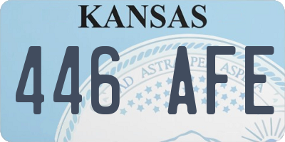 KS license plate 446AFE