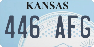 KS license plate 446AFG