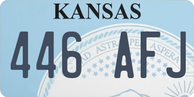 KS license plate 446AFJ