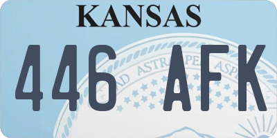 KS license plate 446AFK