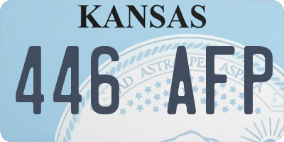 KS license plate 446AFP