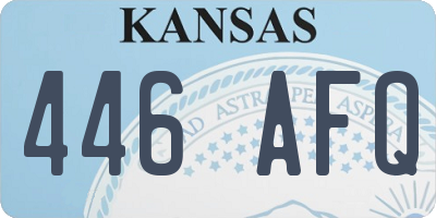 KS license plate 446AFQ