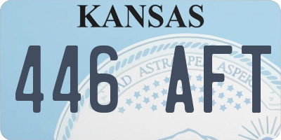 KS license plate 446AFT