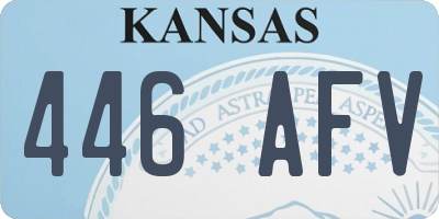 KS license plate 446AFV