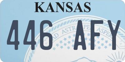 KS license plate 446AFY