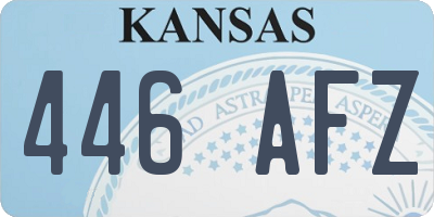 KS license plate 446AFZ
