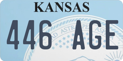KS license plate 446AGE