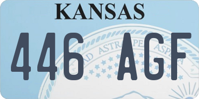 KS license plate 446AGF