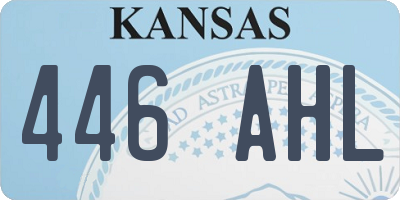 KS license plate 446AHL