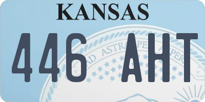 KS license plate 446AHT