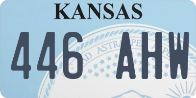KS license plate 446AHW