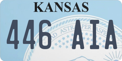 KS license plate 446AIA