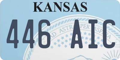 KS license plate 446AIC