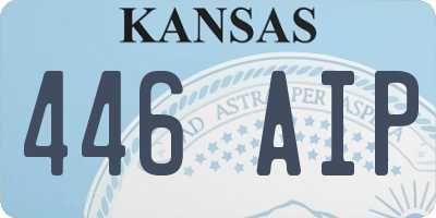 KS license plate 446AIP