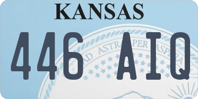 KS license plate 446AIQ