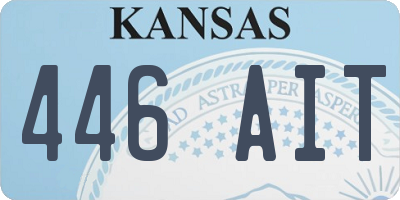 KS license plate 446AIT