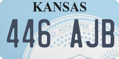 KS license plate 446AJB
