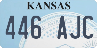KS license plate 446AJC
