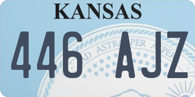KS license plate 446AJZ