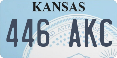 KS license plate 446AKC