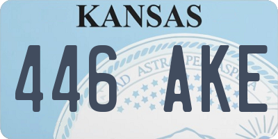 KS license plate 446AKE