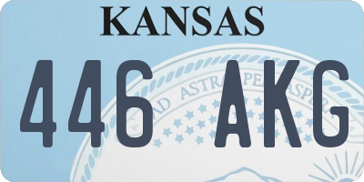 KS license plate 446AKG