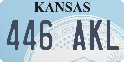 KS license plate 446AKL