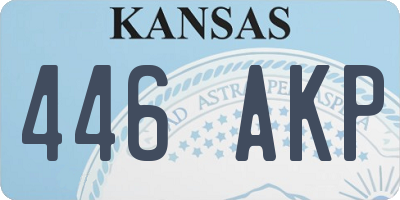 KS license plate 446AKP