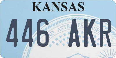 KS license plate 446AKR