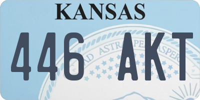 KS license plate 446AKT