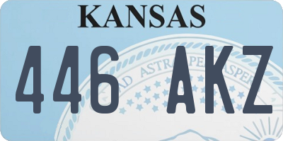 KS license plate 446AKZ